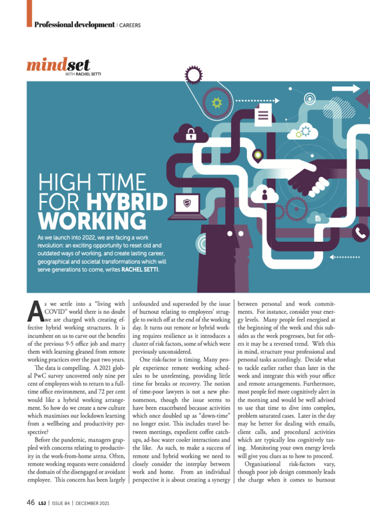 High time for hybrid working pdf
